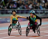Madison De Rozario (Left) Angela Ballard (Right) Womens 800m T53. OLP_6993