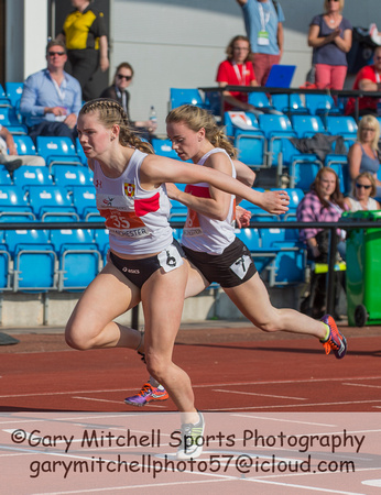 Caitlin Maguire (36) _ Lauren Roy (35) _ Women 100m Guest _ Manchester International _ 133375
