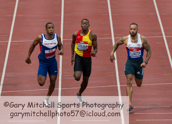 (L-R) Chijindu Ujah _ Ojie Edoburun _ James Ellington _ Men's 100m  _ 107389