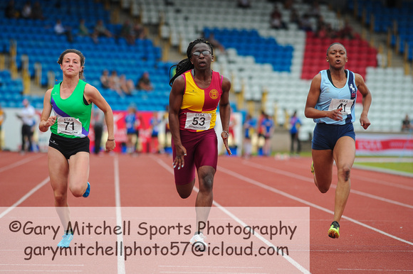Kristie Edwards _  Tayla Brade _ Vivien Olatunji _ Senior Girls 100m _ 195327