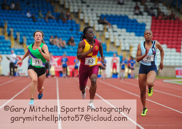 Kristie Edwards _  Tayla Brade _ Vivien Olatunji _ Senior Girls 100m _ 195322