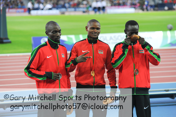 Jairus Birech _ Jonathan Ndiku _ Ezekiel kemboi Cheboi, Mens 3000m Steeplechase Medal Ceremony _85647