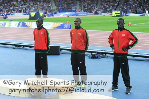 Jairus Birech _ Jonathan Ndiku _ Ezekiel kemboi Cheboi, Mens 3000m Steeplechase Medal Ceremony _85651