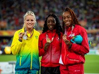 Women's Long Jump Medal Ceremony