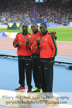 Jairus Birech _ Jonathan Ndiku _ Ezekiel kemboi Cheboi, Mens 3000m Steeplechase Medal Ceremony _85640_1