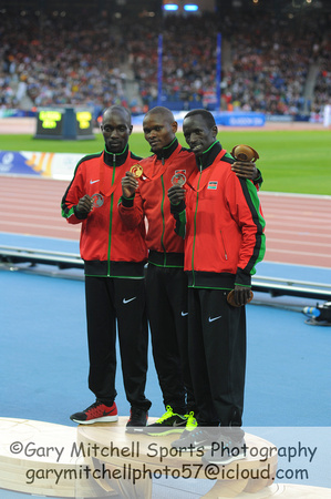 Jairus Birech _ Jonathan Ndiku _ Ezekiel kemboi Cheboi, Mens 3000m Steeplechase Medal Ceremony _85639
