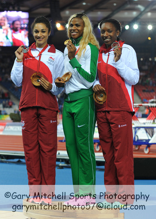 Jodie Williams _ Blessing Okagbare Bianca Williams, Womens 200m Medal Ceremony_10455