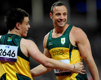 Oscar Pistorius.  Mens 4x100m relay. OLP_8687