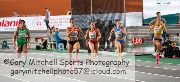 Arialis Martinez _ Mujinga Kambundji _ Jaël Bestué _ Anna Bongiorni _ Julia Henriksson _ Women 60m semi final _ 106540