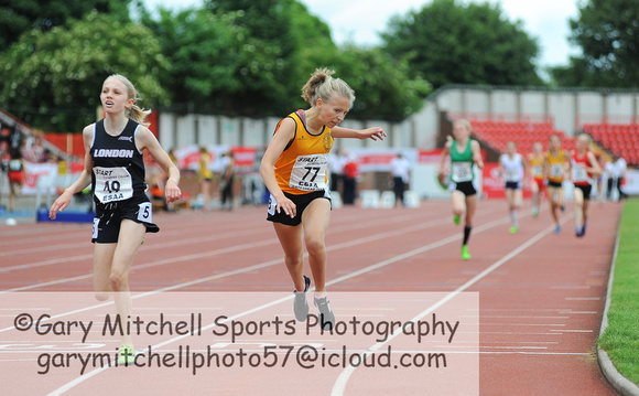 49 Alexandra Brown _ 77 Claudia Lance Jones _ Junior Girls 1500 metres - Final _182101